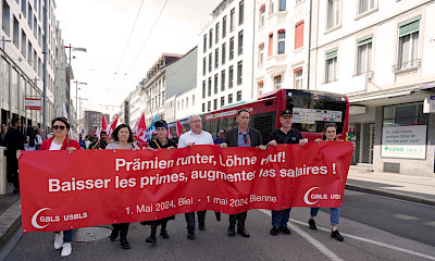 Matthias Hartwich und Pierre-Yves Maillard am Umzug in Biel